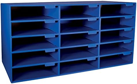 Pacon PAC637443 Mailbox Organizer, 15 Slots, Corrugated Cardboard, White
