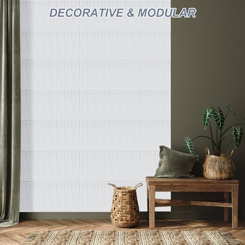 48" x 36" Large Felt Bulletin Board, Four-Stripe Warm White