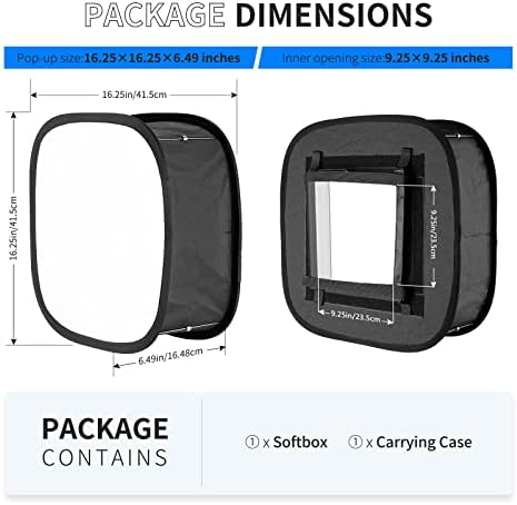 NEEWER LED Light Panel Softbox for 660/530/480 LED Light, Outer 16.3'' x 6.5'', Inner 9.8'' x 8.7'', Foldable Diffuser with Strap Attachment and Bag for Photo Studio Portrait Video Shooting