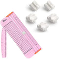 Firbon Pink A4 Paper Cutter Bundle with 5Pcs White Refill Blades, 12 Inch Paper Trimmer with Side Ruler for Scrapbooking, Craft, Coupon, Label, Cardstock