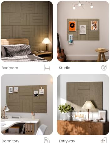 Fluxynara Felt Bulletin Board & Cork Board Alternative, Earth Brown