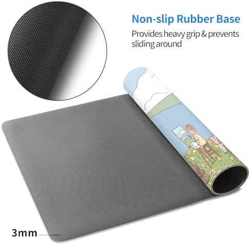 Green Blue Nature Desk Mat Large Gaming Mouse Pad Cozy