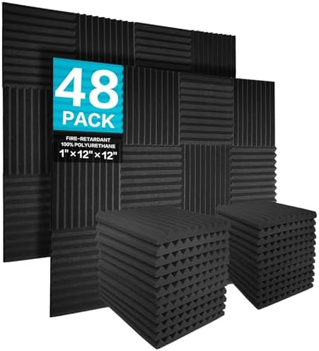 JBER 48Pack Sound Proof Foam Panels, Wedges Acoustic Panel, Sound Absorbing