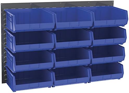Akro-Mils 30655 Louvered Steel Wall Mount Panel Garage Organizer for Hanging AkroBin Storage Bins, 52-Inch W x 34-Inch H, Grey, Single