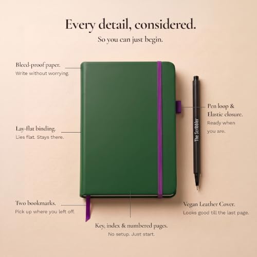 Bullet Dotted Journal Dot Grid Notebook | A5 Daily Journaling Notebooks for Personal Writing, Work, Women | 160gsm Thick Paper, Hard cover, Lay Flat Binding | 5x7 Journals Cuaderno Libretas de apuntes
