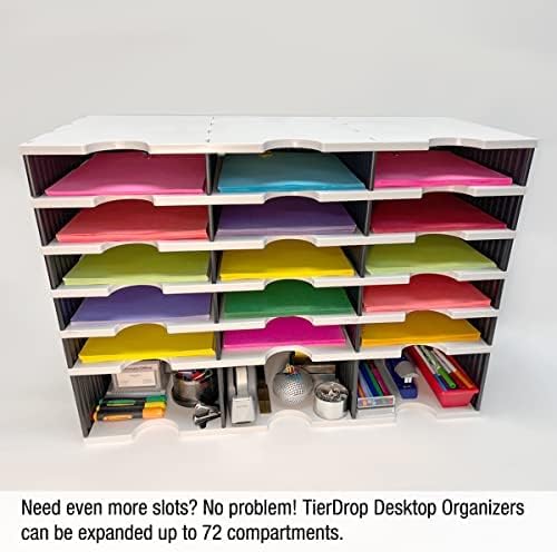 Ultimate Office TierDrop Organizer Standard 6 Compartment ADD-ON for 3-Wide | ADD-ON Module to Expand the Capacity of your TierDrop Literature Organizer; for any 3-wide TierDrop unit; no-tool assembly