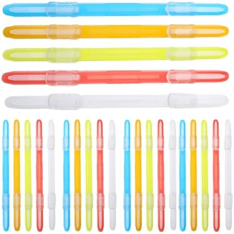 Lurrose 100pcs Plastic Document Binder Strips Double Hole File Fasteners Paper Organizers for Office School File Attaching Clips Random Color