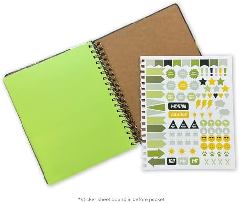 High Note 2027 Planner, 17-Month Weekly & Monthly Hardcover Planner: August 2026 to December 2027, 9" x 10", Greenery with Notes, Lists & Reference Pages + Sticker Sheet
