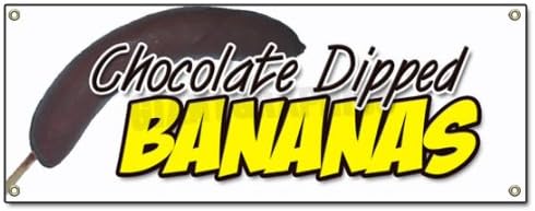 Chocolate Bananas Banner Sign Dipped Frozen Signs