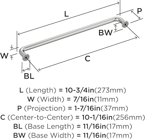 Amerock 10-1/16" Factor Polished Chrome Drawer Pull