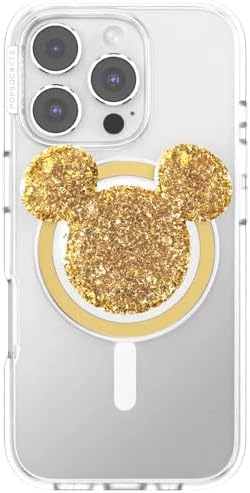 PopSockets Phone Grip for MagSafe, Magnetic Holder- Earridescent Ears | Removable, For Kindle / Android / iPhone, With Magnet, Disney, Mickey Mouse, Minnie, Gold