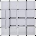 Savins gt1-zj 16-Cube Storage Shelf Cube Shelving Bookcase Bookshelf Organizing Closet Toy Organizer Cabinet White Color