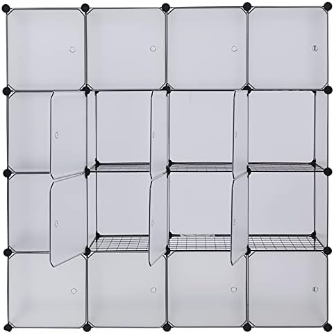 Savins gt1-zj 16-Cube Storage Shelf Cube Shelving Bookcase Bookshelf Organizing Closet Toy Organizer Cabinet White Color
