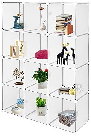 Bookshelves Storage Organizer Shelf Cube Shelves 12 Cubby Storage Organizer DIY Closet Organizers & Storage Shelves for Bedroom Closet Shelves for Clothing Storage Book Shelf Toy Organizers & Storage