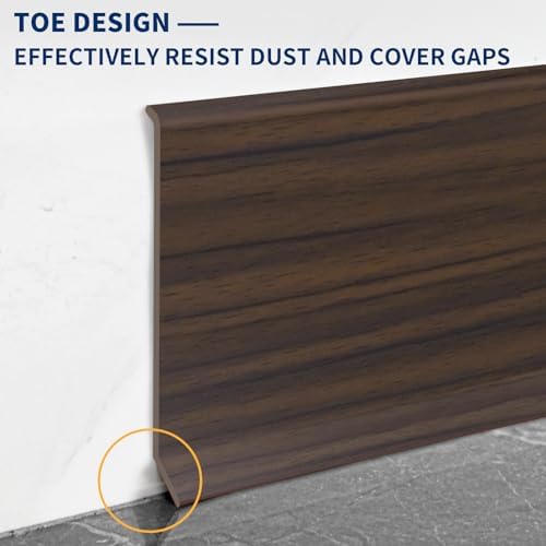 Vinyl Baseboard Molding Trim 4 Inch Peel and Stick Cove Base