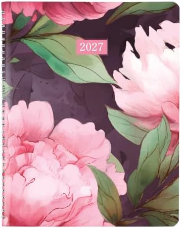 Brownline® 2027 Pink Essential Weekly Planner, Appointment Book, 12 Months, January to December, Twin-Wire Binding, 11" x 8.5", Pink (CB950G.05)