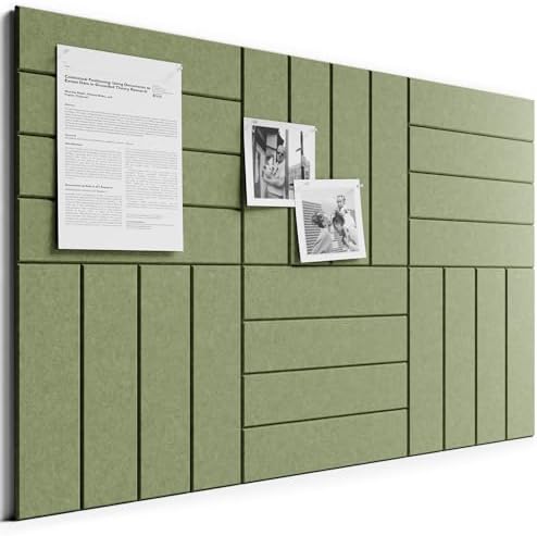 Bumusty 36" x 24" Large Cork Board Alternative, Olive Green