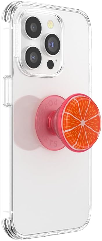 PopSockets Adhesive Phone Grip, Holder- Jelly Citrus | Secure Comfortable Hold, Anti-Drop, Kickstand, Squishy, Jelly, Fruit