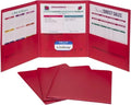 C-Line 3-Pocket Tri-Fold Heavyweight Poly Portfolios, Red, Box of 24 (33944-24) (Pack of 6)