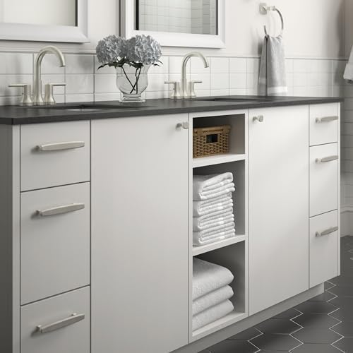Franklin Brass 10 Pack Brushed Nickel Cabinet Handles 5-1/16 inch (128mm) Kitchen Cabinet Handles and Drawer Pulls for Cupboards and Dressers |Beveled