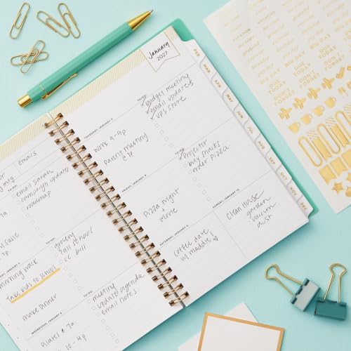 Blue Sky Day Designer 2027 Weekly & Monthly Planner, 5"x8", Peyton White