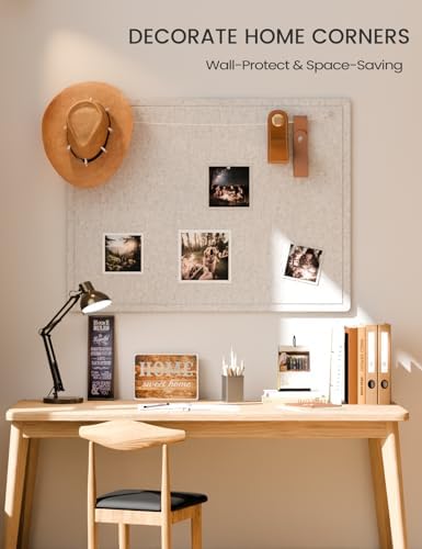 Fluxynara 47.2" x 35.4" Large Bulletin Board, Light Gray