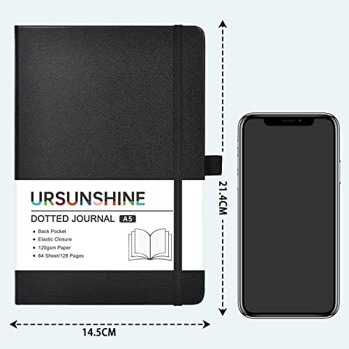 Dotted Journal/Notebook - Dot Grid Hard Cover Notebook, 5.3''×8.26''