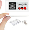 [Santek] EZ Sign NFC E-Paper Display – No Battery, Ultra-Thin 0.13”, Rewritable 4-Color Digital Display, App-Controlled (iOS/Android/PC), IP65 (White, 2.9 inch)