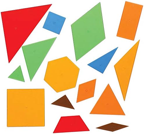 Learning Resources Power Polygons, Early Geometry Skills, Polygon Shapes, Fraction Overlay, 450 Pieces, Ages 5+