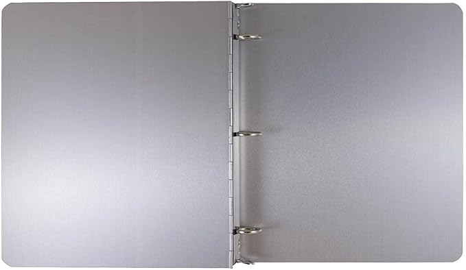 JAM PAPER Aluminium 1 inch Binders - Silver 3 Ring Aluminum Binder - Sold Individually