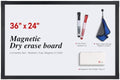 TOWON Magnetic Whiteboard, 36 x 24 Inch, Solid Pine Wood Frame, Black