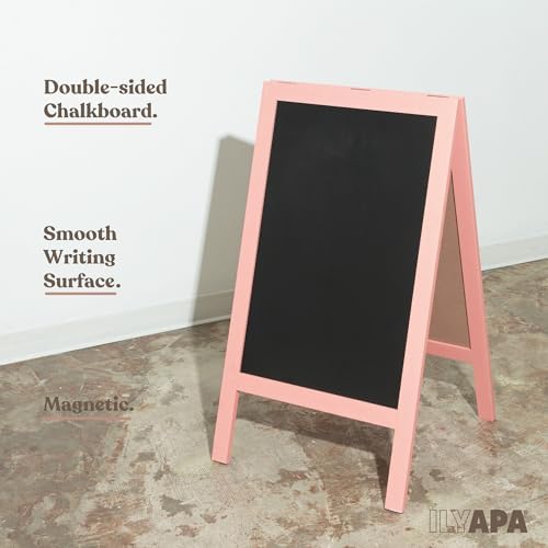 Ilyapa A Frame Chalk Board Easel Sign 40x20 in - Sandwich Signs Outdoor