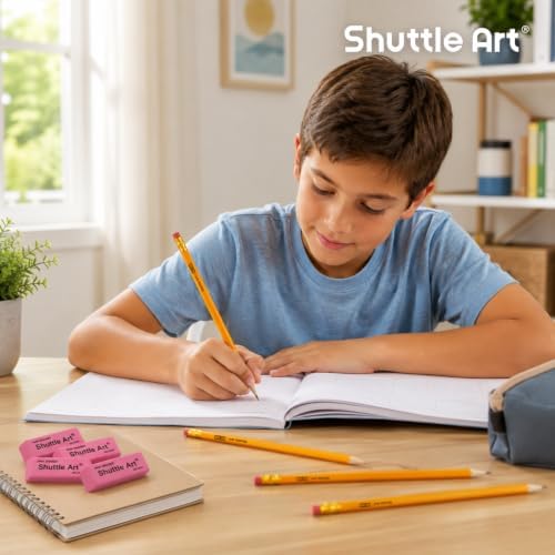 Shuttle Art 480 Pack #2 HB Pencils Pre-Sharpened, Bulk Pencils with Erasers