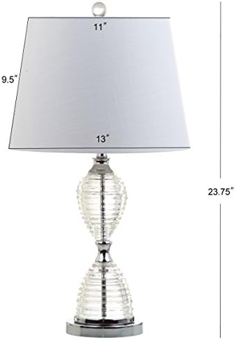 JONATHAN Y Aubrey 24" Crystal Table Lamp, Clear, Set of 2