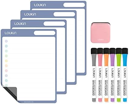 loukin Static Cling Dry Erase Checklist 4 Pack, Whiteboard to do List
