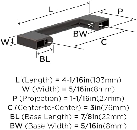 Amerock 25 Pack 3" Cityscape Oil-Rubbed Bronze Drawer Pull