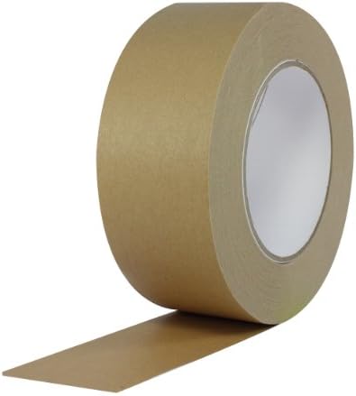 ProTapes Pro 183 Rubber Paper Carton Sealing Tape, 7.1 mils Thick, 55 yds Length x 3" Width, For Light-to-Medium Packaging, Light Brown (Pack of 12)