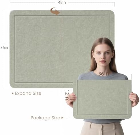 Felt Bulletin Board 48x36 inches, Decorative Pin Board for Home & Office