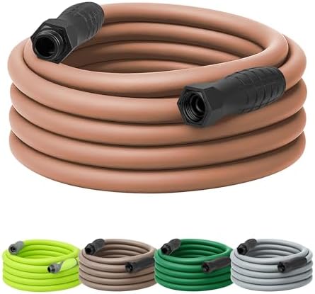 Flexzilla Colors SwivelGrip Garden Hose 5/8 in. x 50 ft., Lightweight All-Weather Water Hose, Durable and Flexible, Leak-Free Connections, Red Clay