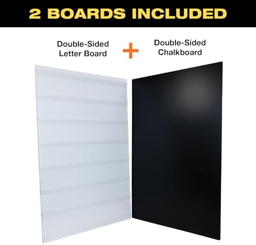 Swinging Changeable Message Sidewalk Sign 24″ x 36″ – Outdoor Advertising Sign Board with 792 Pre-Cut Double-Sided Letters & Storage Box – Heavy-Duty, Rust-Resistant Sidewalk Display for Businesses & Events (Pink Legs)