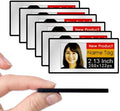 [Santek] EZ Sign NFC E-Paper Display – No Battery, Ultra-Thin 0.13”, Rewritable 4-Color Digital Display, App-Controlled (iOS/Android/PC), IP65 (Silver, 2.13" 6pcs, No Stand and Clip Included)
