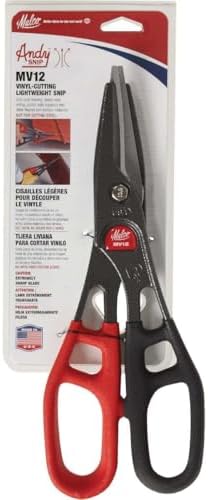 Malco MV12 Andy Combination Vinyl Cutting Snip, Replaceable 3-inch High Carbon Steel Blades, for Cutting Vinyl Siding or Flooring, Carpeting, Aluminum Trim Coil, Landscape Edging, & Leather