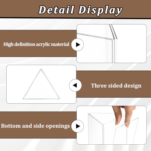20 Pack 3 Side Table Tent Sign Holder Acrylic, 4 x 6 Inch