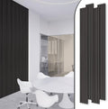 WoveN SounD Wood Panels for Wall, Deep Gray, 4 Pack, 108x8 in