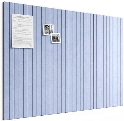 Bumusty 48"x 36" Large Felt Bulletin Board Tiles, Soft Periwinkle