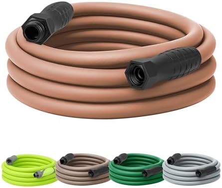 Flexzilla Colors SwivelGrip Garden Hose 5/8 in. x 25 ft., Lightweight All-Weather Water Hose, Durable and Flexible, Leak-Free Connections, Red Clay
