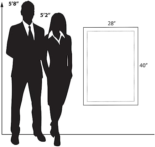 Azar Displays 105536-BLK Acrylic Floating Double Panel Wall Frame, 24" x 36" Graphic, Overall: 28" x 40", Black