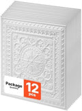 VEVOR 24 x 24 in PVC Ceiling Tiles 12-Pack White 3D Geometric Panels, Smooth PVC Sheet for Drop Grid only, Impact-Resistant, Paintable Surface, Easy Cut, Modern Decorative Style for Home, Office