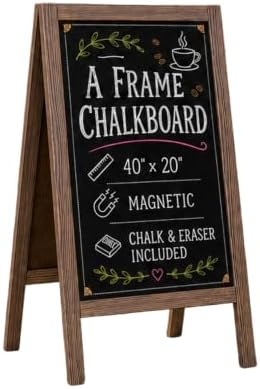 Ilyapa A Frame Chalk Board Easel Sign 40x20 in - Sandwich Signs Outdoor