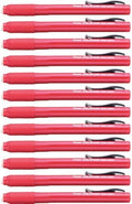 Pentel Clic Eraser Grip, Retractable Eraser, Red Barrel, Box of 12 (ZE22B)